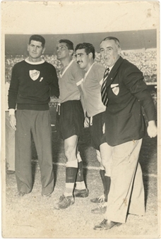 1950 World Cup Final “Testoni” Photo of Obdulio Varela, Schubert Gambetta, and Juan Lopez Fontana from Varela Estate